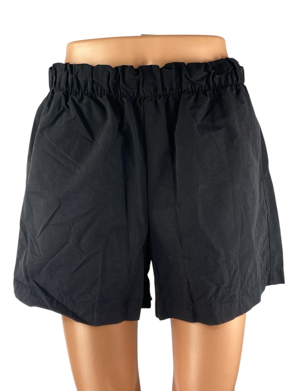 Calvin Klein Black High Rise Elastic Waist Casual Lounge Paperbag Shorts Size S